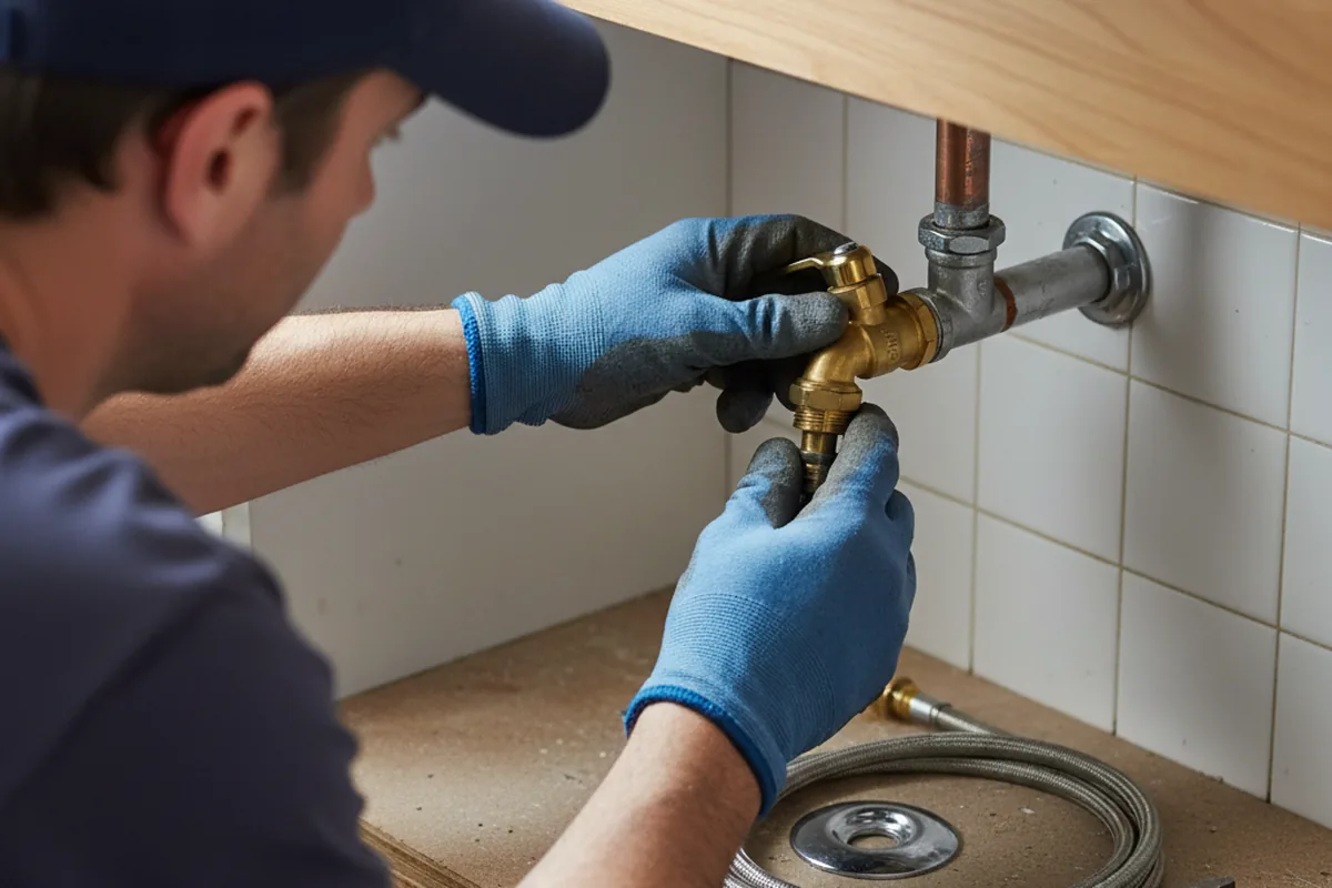Shutoff valve and fitting work during Emergency Plumbing in Kimberly